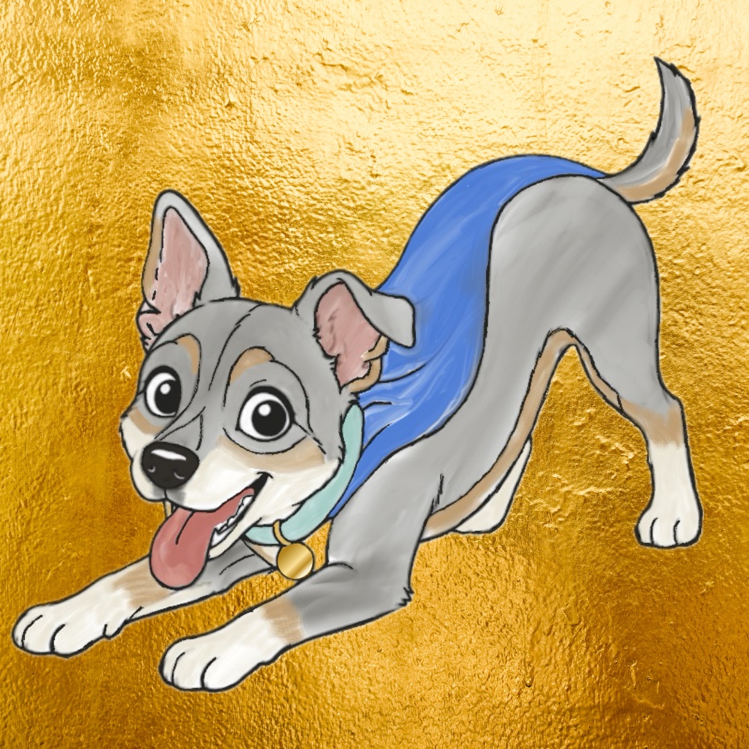 Original Colonel the Knievel illustration: Golden Hero